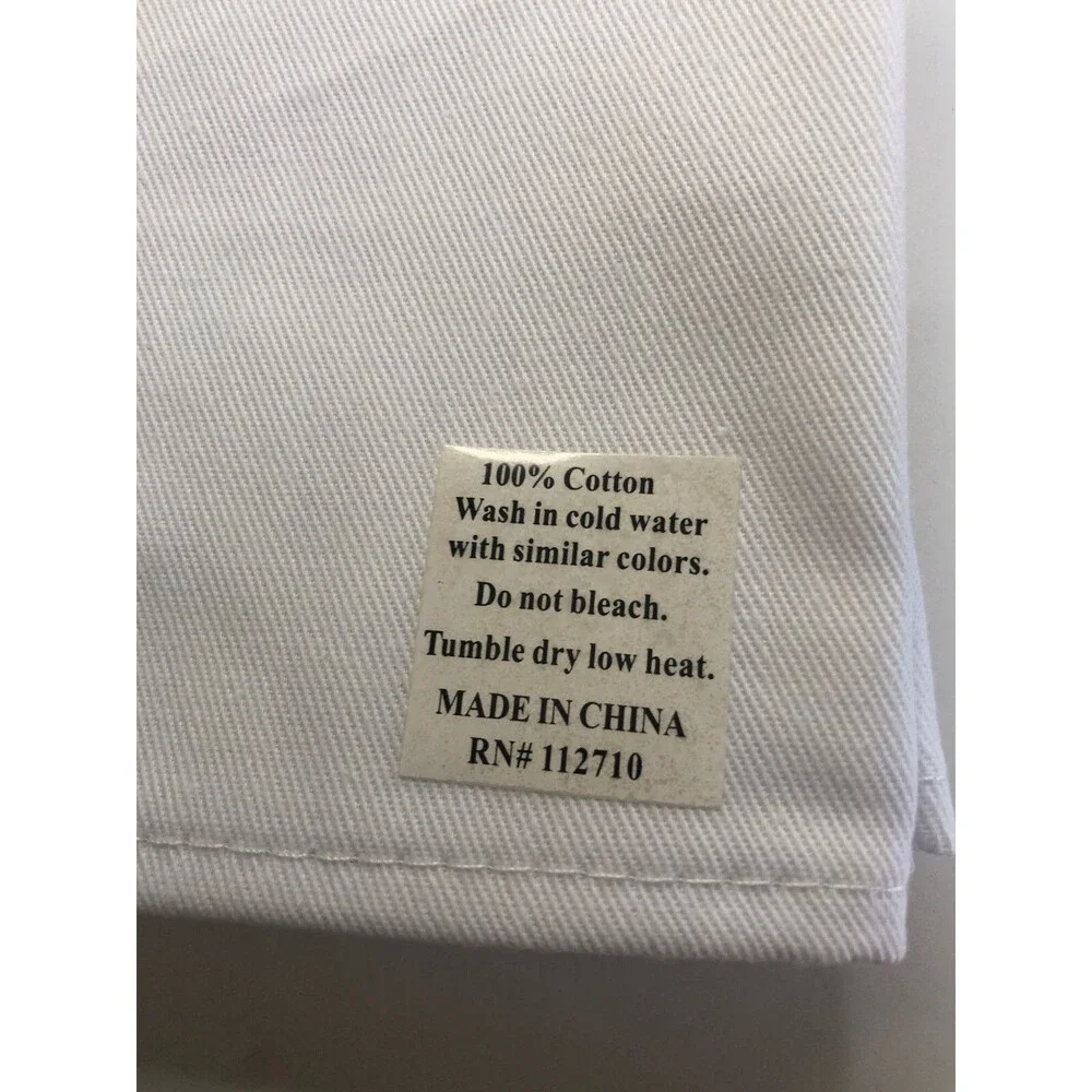 Ganz Cocktail Napkins Set of 4 White Cotton Cloth Bella Casa Cocktail BloodyMary